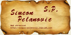 Simeon Pelanović vizit kartica